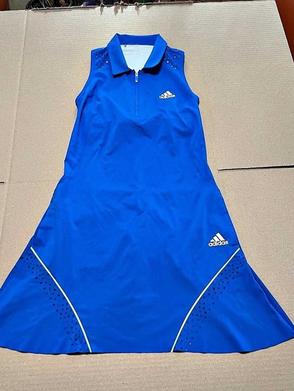 adidas Perforated Color Pop Golf Dress Blue Mini Dress XS Sale sample